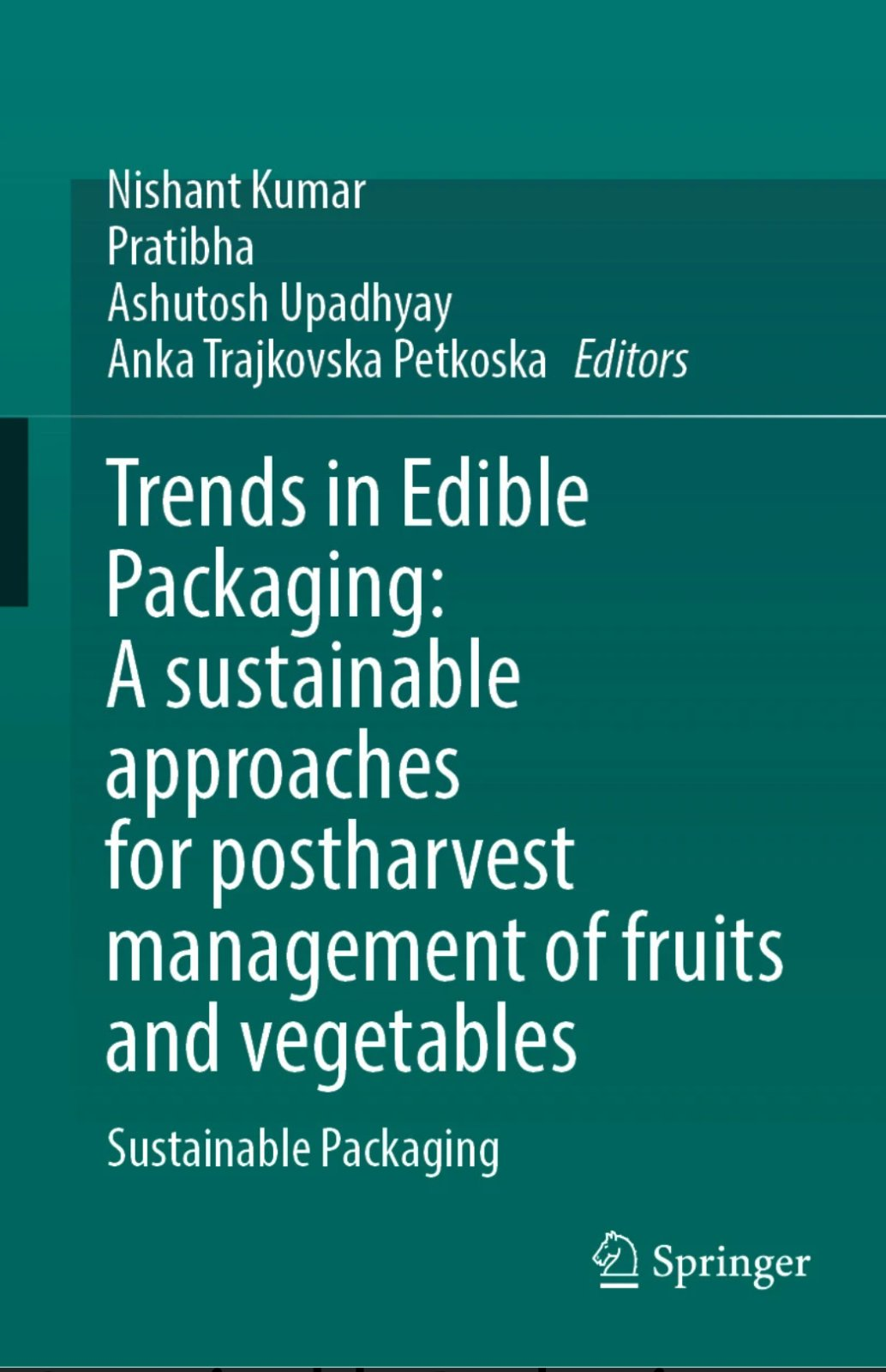 Корица на книгата Trends in Edible Packaging во издание на Springer